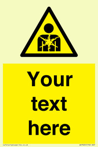 Custom Warning substance or mixture presenting a health hazard